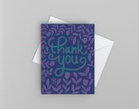 Image 5 of Thank You Card Set in Purple