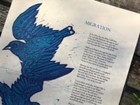 Image 2 of "Migration" Letterpress Art Print with Birds
