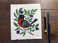 Image 1 of "Towhee" Original Painting with Gouache