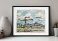 Image 1 of Galisteo Woodcut Block Print, limited edition