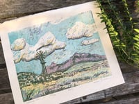Image 2 of Galisteo Woodcut Block Print, limited edition