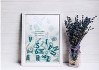 Image 1 of "Hard to Find the Words" Letterpress Print, First Anniversary Gift