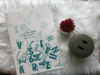 Image 2 of "Hard to Find the Words" Letterpress Print, First Anniversary Gift