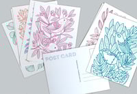 Image 1 of Colorful Bird Postcard Set of 8