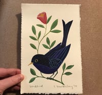 Image 3 of "Blackbird No 2" Original Painting