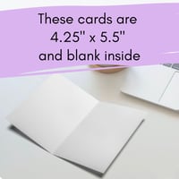 Image 5 of Pack of 6 Letterpress Thank You Cards with Birds, Handmade Stationery, Gift for Bird Lover