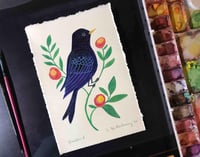 Image 3 of "Blackbird No 1" Original Painting