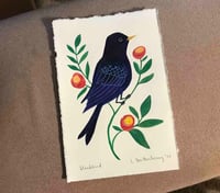 Image 4 of "Blackbird No 1" Original Painting