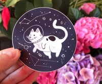 Image 2 of Space Cat Vinyl Sticker, 3-inch