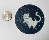 Image 4 of Space Cat Vinyl Sticker, 3-inch