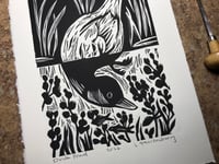 Image 4 of Duck Pond Linocut Block Print