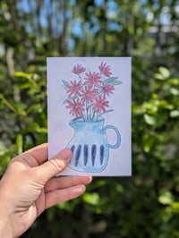 Image 5 of Greeting Card Set of 4 – Floral Illustrations & Funny Cat 