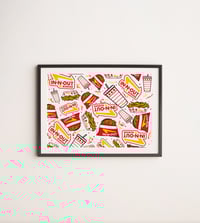 Image 1 of In-N-Out Burger Print | In-N-Out Pattern | Burger Chain