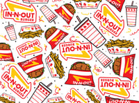 Image 3 of In-N-Out Burger Print | In-N-Out Pattern | Burger Chain
