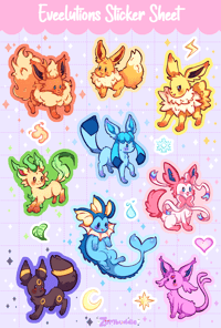 Eveelutions Sticker Sheet