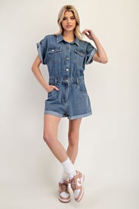 Image 2 of Denim Romper