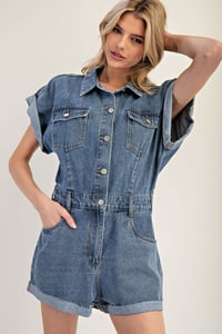 Image 1 of Denim Romper