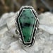 Image of Ruby Zoisite Handmade Sterling Coffin Ring