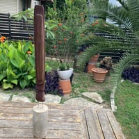 Image 5 of Tall Walnut Tiki with Concrete Base