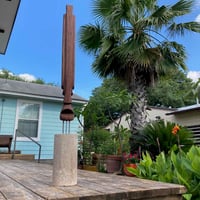 Image 2 of Tall Walnut Tiki with Concrete Base