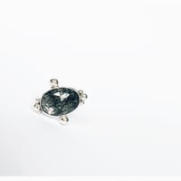 Image 1 of Satalite Cocktail Ring- Black Rutilated Quartz-Sz 7