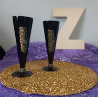 Image 1 of Black Lacquer Seaglass Pilsners