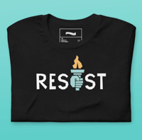Image 1 of RESIST- Liberty Torch Tee Unisex Cotton Tee Shirt