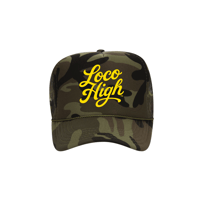 Loco High Premium Retro Trucker Foam Cap - Camo