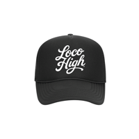 Loco High Premium Retro Trucker Foam Cap - Black