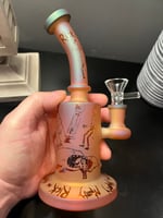 Rick & Morty Electro Plated Frosted Bong