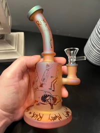 Image 1 of Rick & Morty Electro Plated Frosted Bong