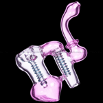 Pink Double Chamber Bubbler 