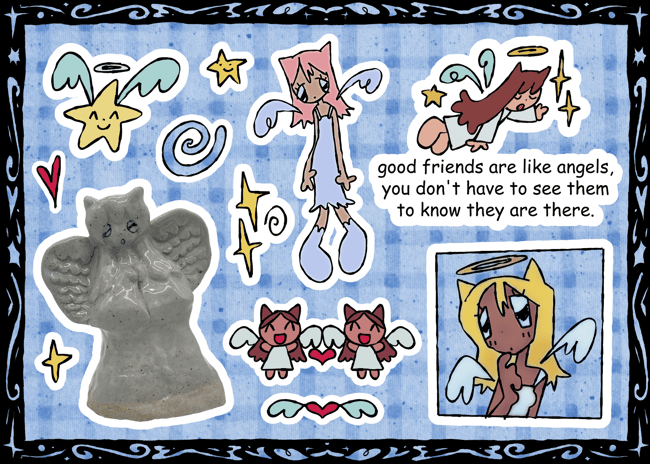 angels are friends sticker sheet