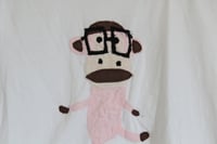 Image 2 of sock monkey baby tee (M)