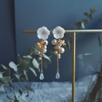 Image 3 of White Pearl Dragonfly Earrings | Janika