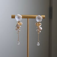 Image 10 of White Pearl Dragonfly Earrings | Janika