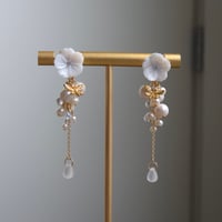 Image 1 of White Pearl Dragonfly Earrings | Janika