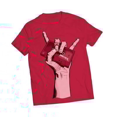 Image of T-SHIRT - "HAND OF DOOM" LAURA HELSBY - RED