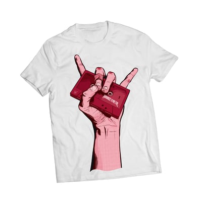 Image of T-SHIRT - "HAND OF DOOM" LAURA HELSBY - WHITE