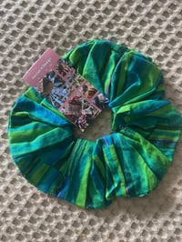 Image 5 of Deluxe XL Scrunchies Blue Green 