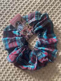Image 1 of Deluxe XL Scrunchies Blue Green 