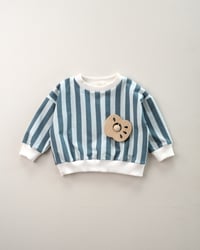 Image 1 of T-SHIRT ORSO rayé vert | Coton biologique