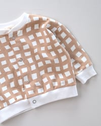 Image 7 of GILET OSCAR carreaux, caramel | Coton biologique