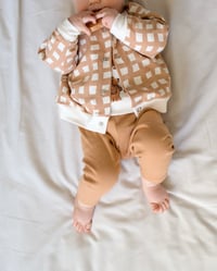 Image 1 of GILET OSCAR carreaux, caramel | Coton biologique