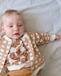 Image 17 of GILET OSCAR carreaux, caramel | Coton biologique