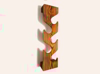Image 3 of Vertical space saving coat hooks - hat, bag, towel rack - Solid oak or Shou Sugi Ban Pine
