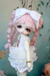 Image 3 of Handmade Set for Teacup Marionette - Labubu pink