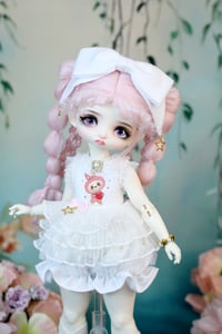 Image 5 of Handmade Set for Teacup Marionette - Labubu pink