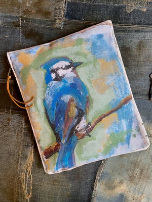 Image of blue bird pouch