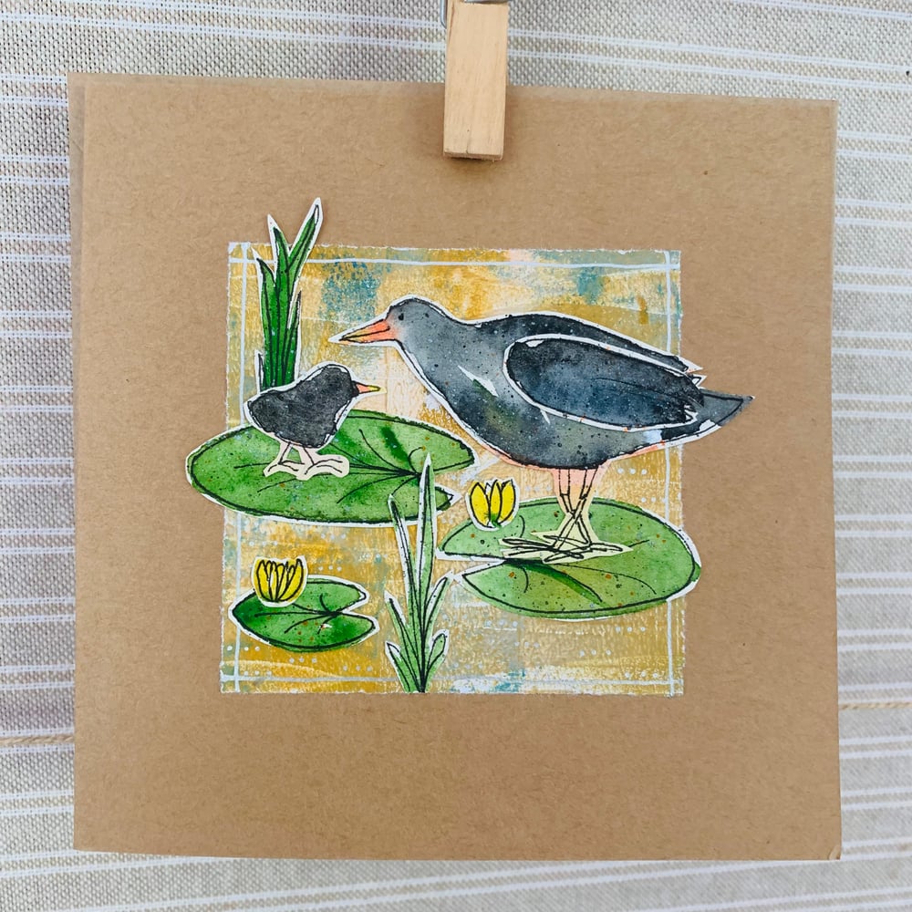 Image of 4 Hand Painted Cards #B6